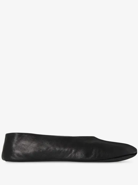 The Row Sapatilha flat Stella de couro