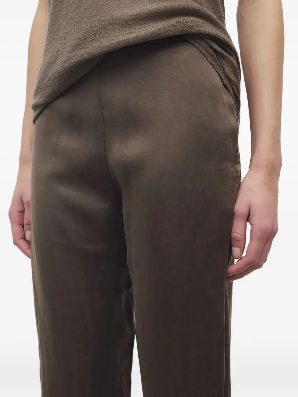 The Row Miros broek met satijnen afwerking Bruin