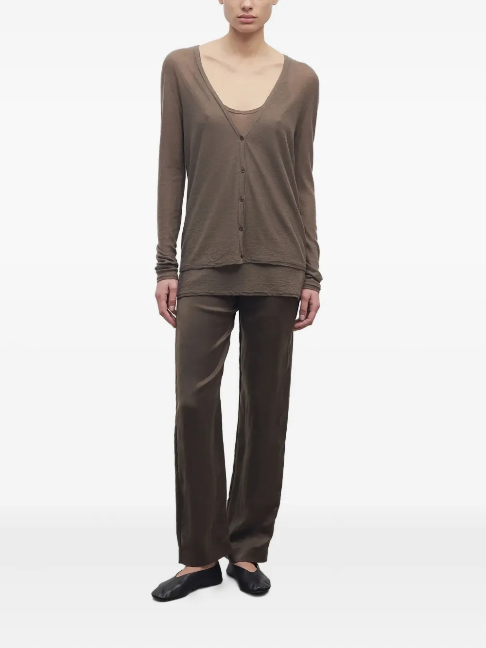The Row Miros satin-finish trousers | High Waisted Pants | Image 2