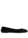 The Row fur ballet flats - Black