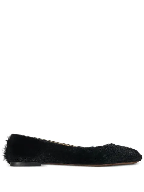The Row fur ballet flats 