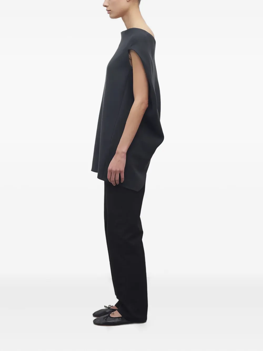 The Row Jeans met logopatch Zwart