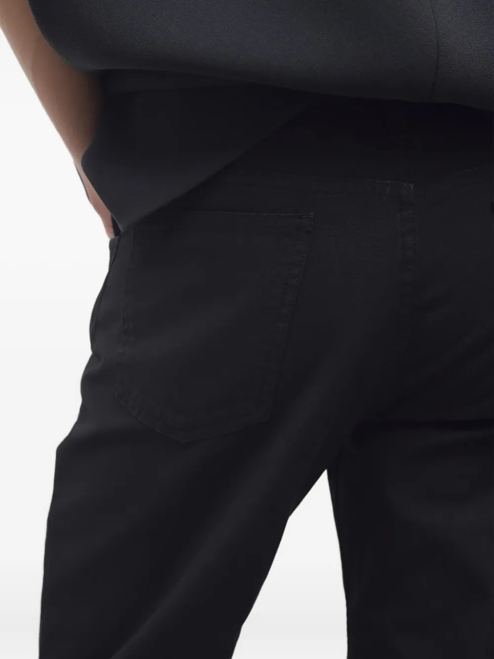 The Row Jeans met logopatch Zwart