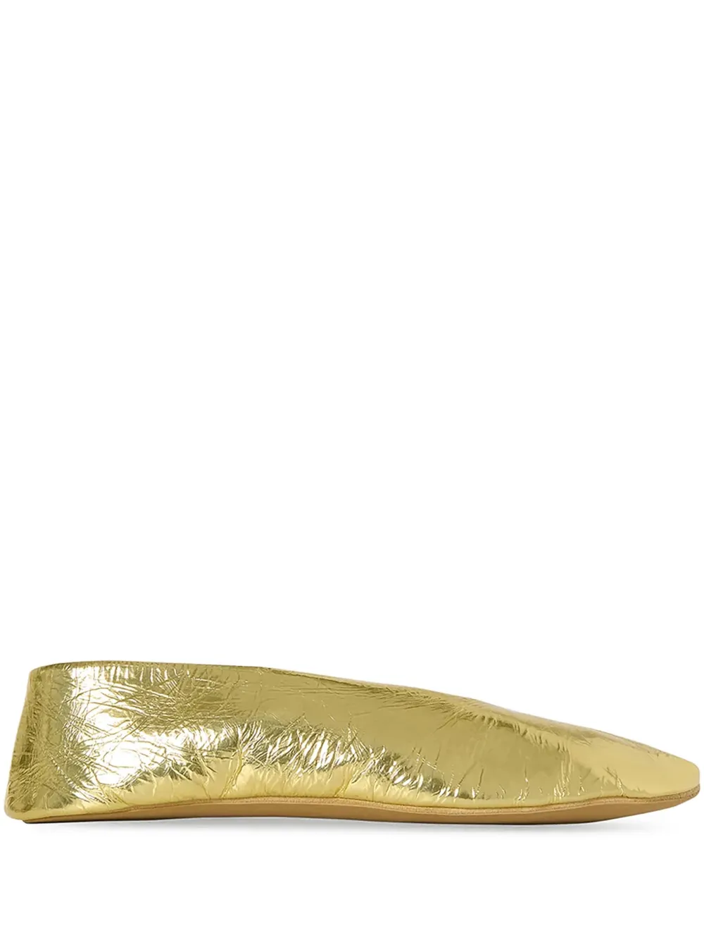 The Row Stella Metallic-leather Ballet Flats