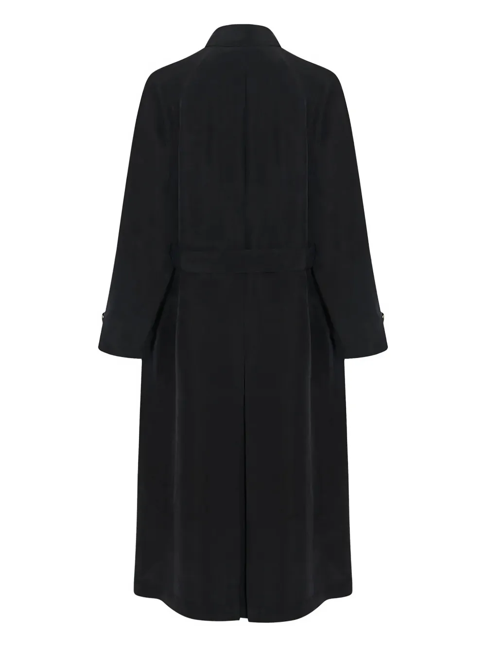 The Row Ryo Silk Coat In Black