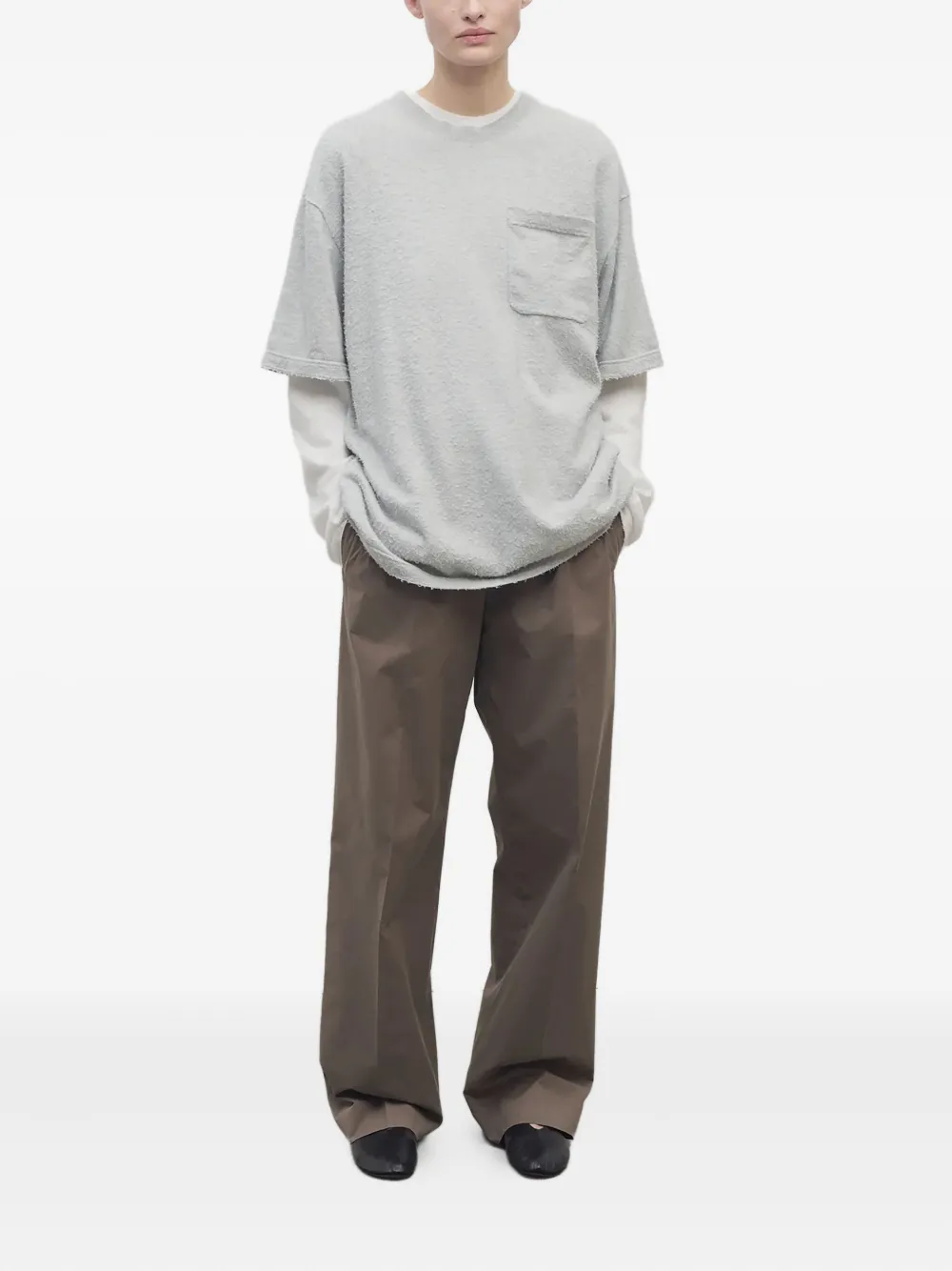 The Row pleated wide-leg trousers - Bruin