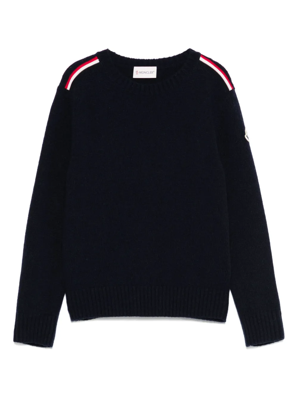Moncler Enfant virgin-wool sweater Blauw
