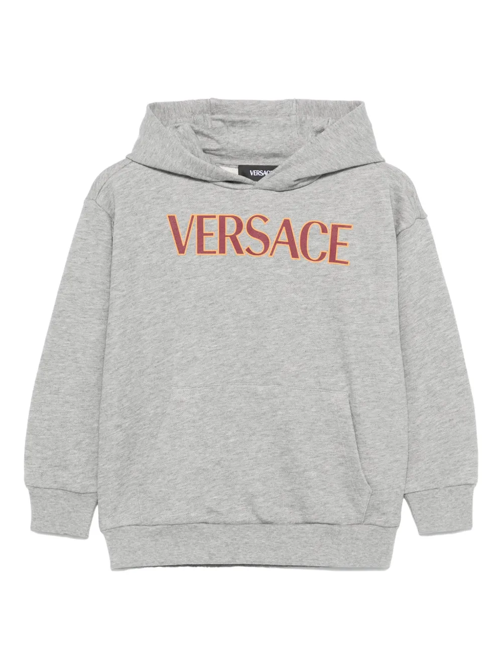 Versace Kids logo-print hoodie Grijs