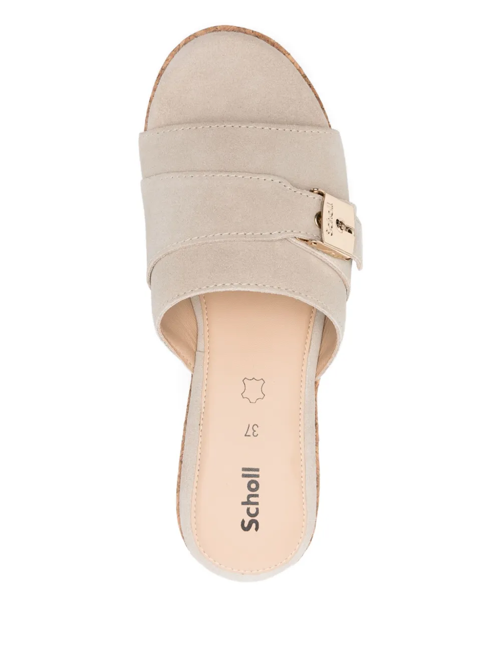 Scholl 75mm Ophelia buckle-detail cork platform sandals Neutrals