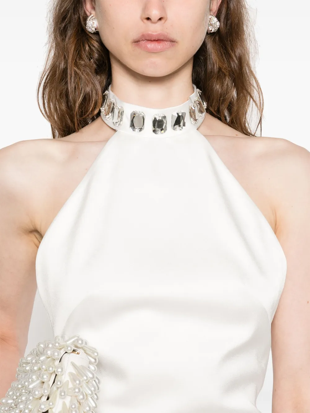 SILK LOVE & LACE Estela jurk Wit