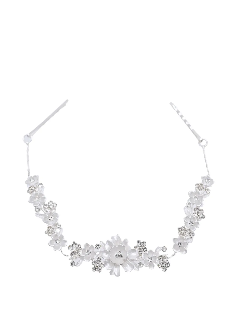 Tulleen Crystal Shimmering Bouquet Hair Vine In Metallic