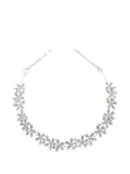 Tulleen Crystal Flower Garland hair vine - Silver