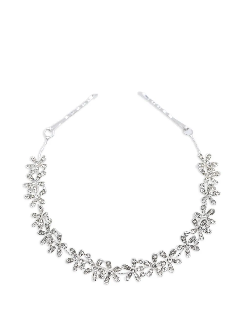 Tulleen Crystal Flower Garland hair vine | Silver | Image 1
