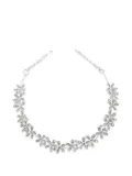 Tulleen Crystal Flower Garland hair vine - Silver