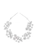 Tulleen Crystal Garden Pearl Accent hair vine - Silver