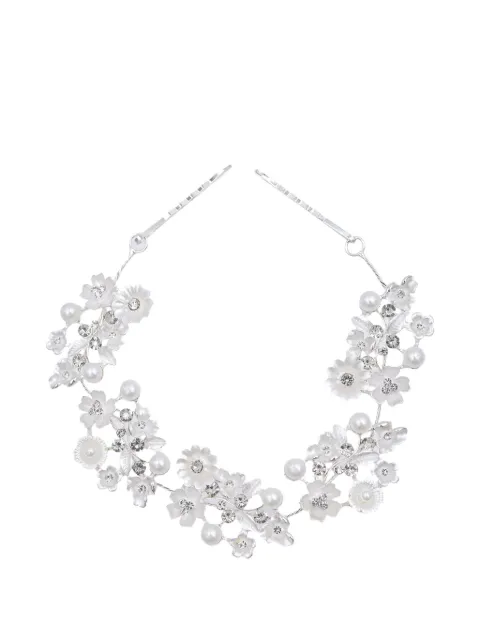 Tulleen Crystal Garden Pearl Accent hair vine