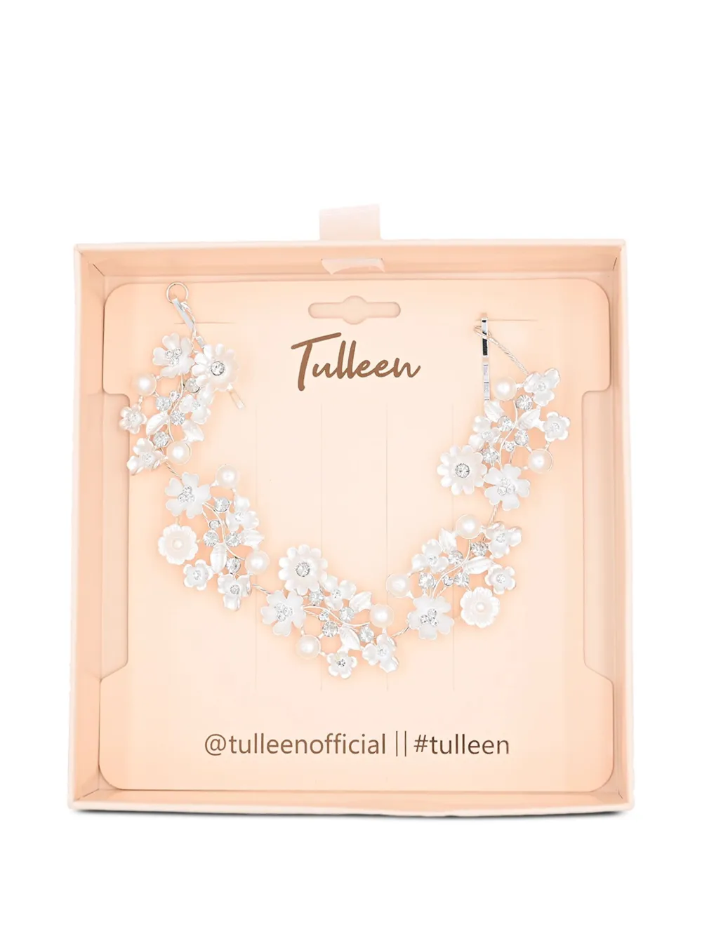 Tulleen Haarspeld met parel en kristallen Zilver