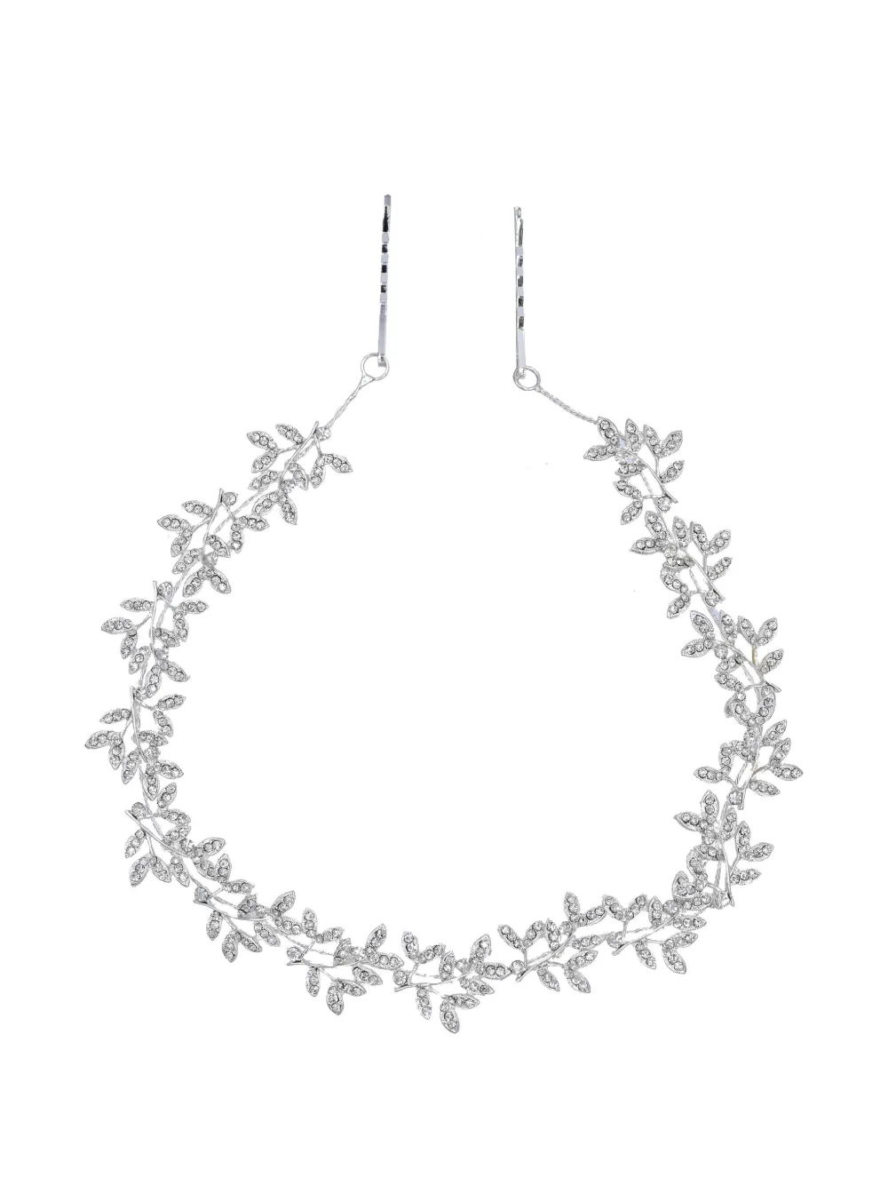 Tulleen Crystal Shimmering Lei hair vine | Silver | Image 1