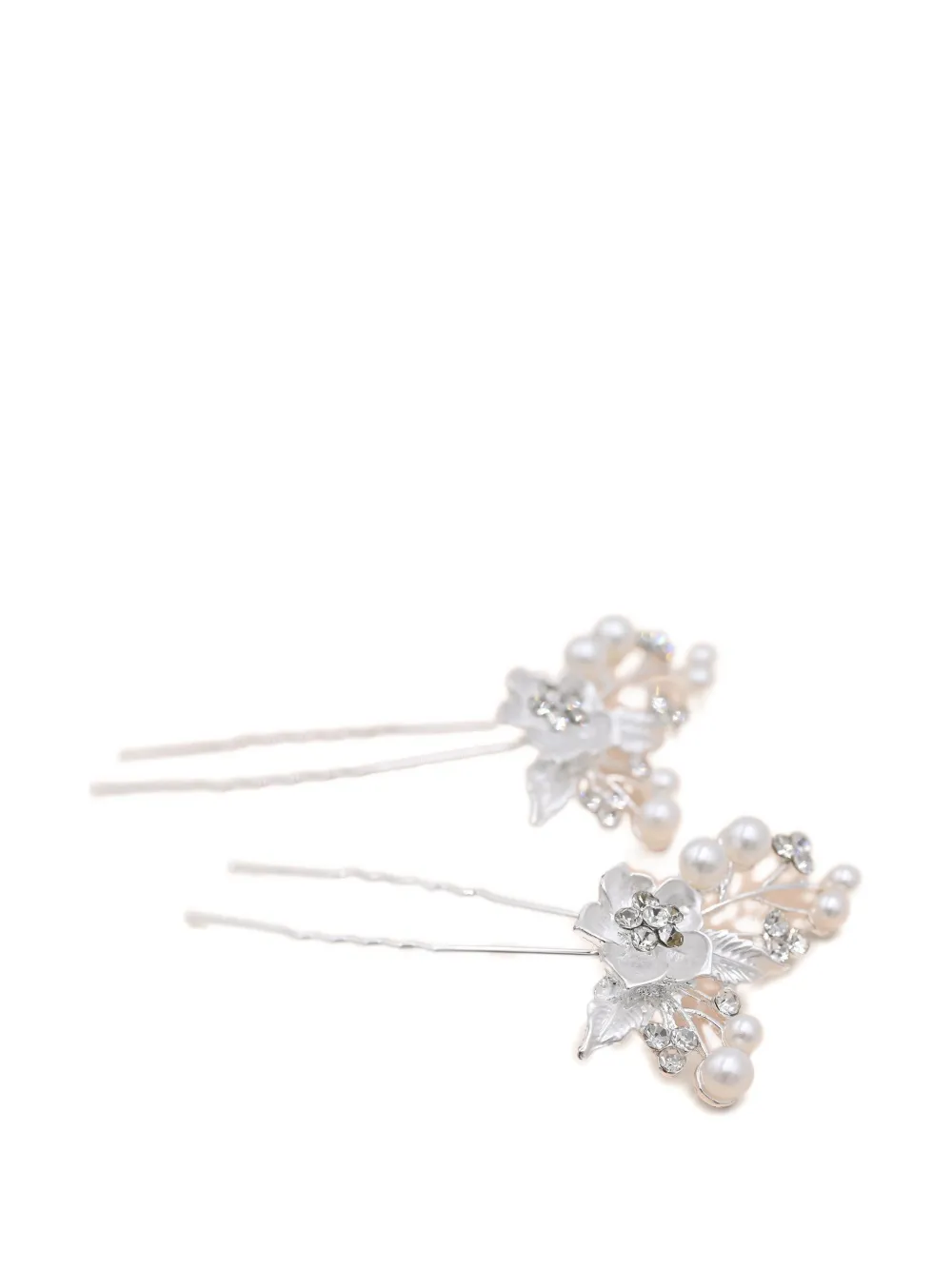 Tulleen floral pearl-embellished hairpins | Image 2