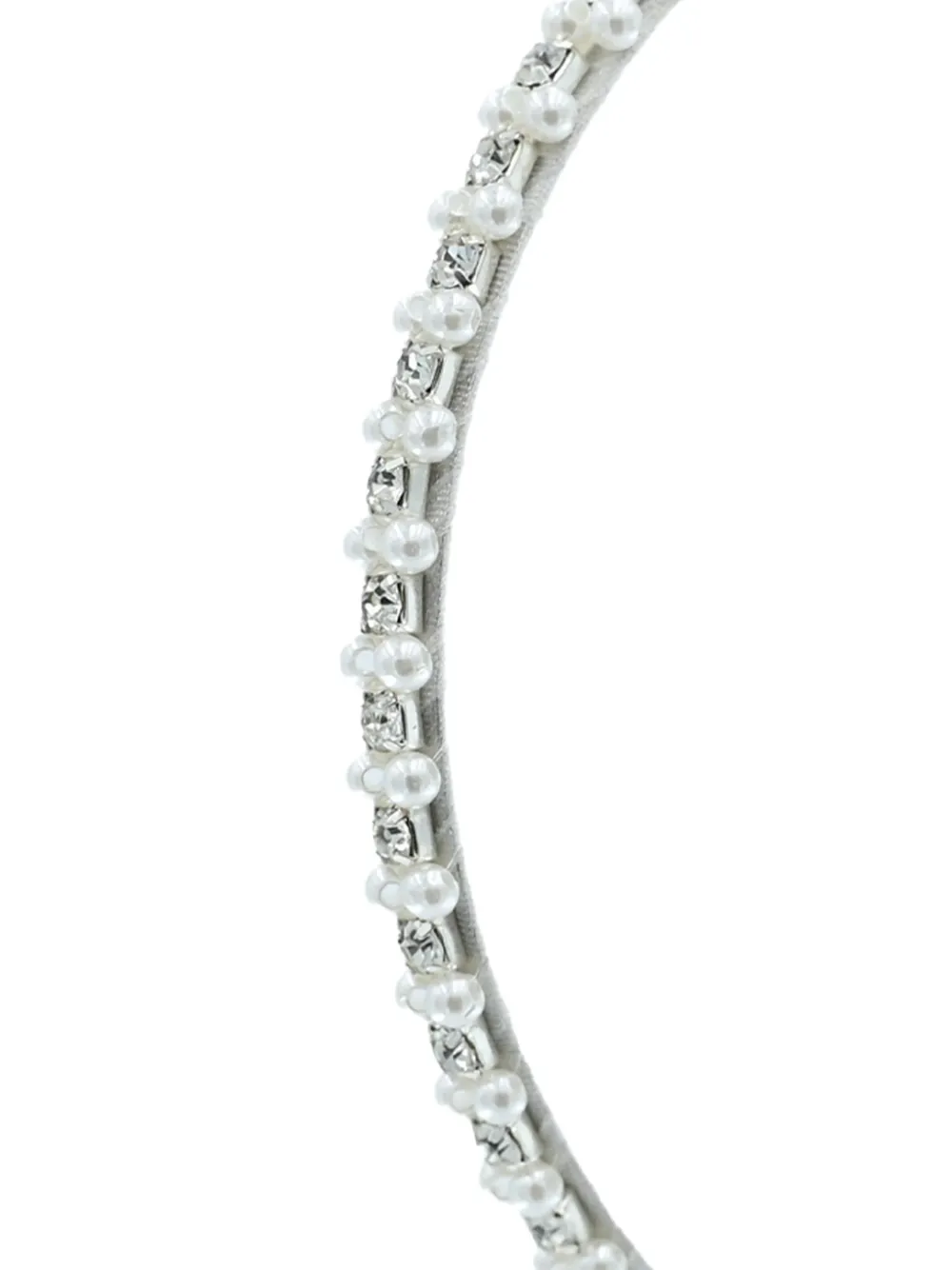 Tulleen rhinestone-embossed head band | Silver | Image 1