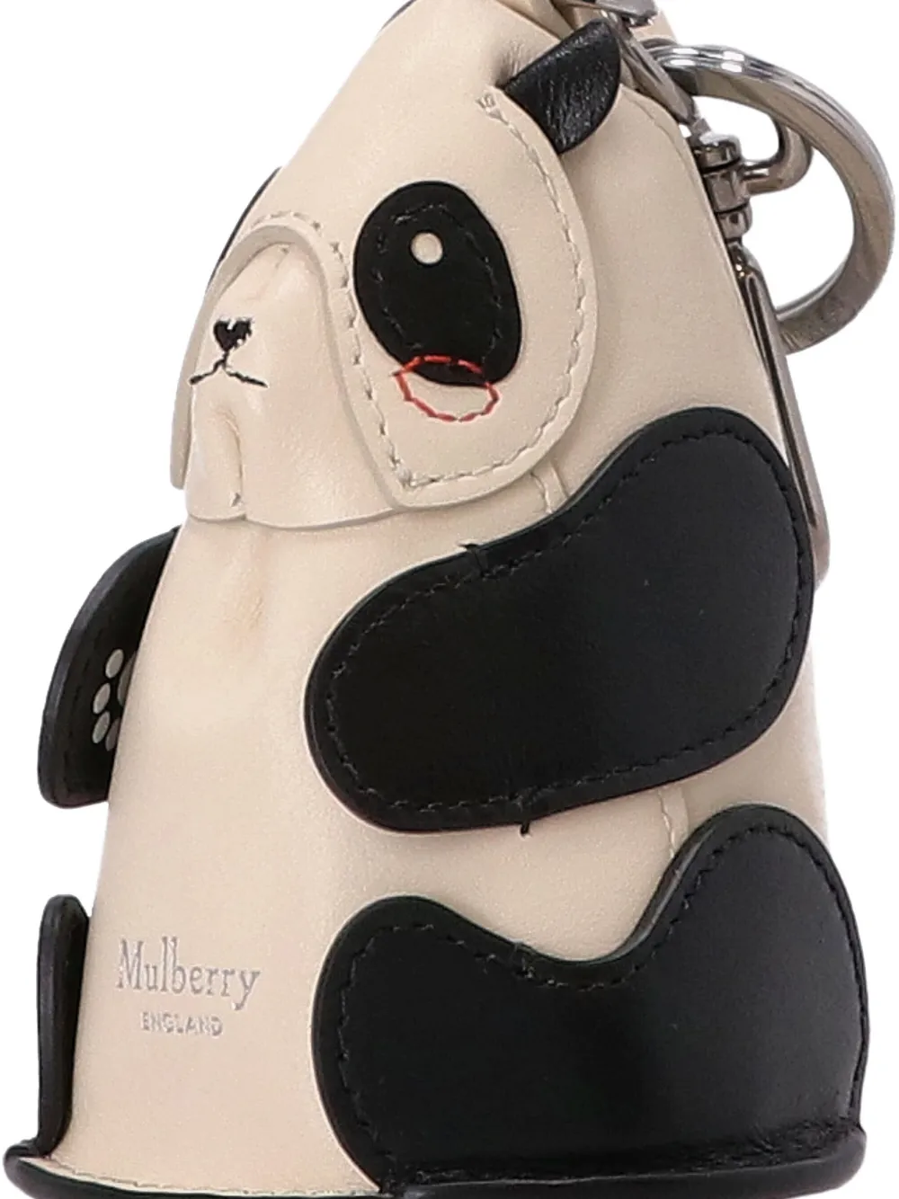 Mulberry Leren sleutelhanger met pandavorm Beige