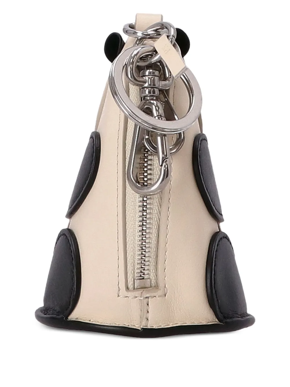 Mulberry Leren sleutelhanger met pandavorm Beige