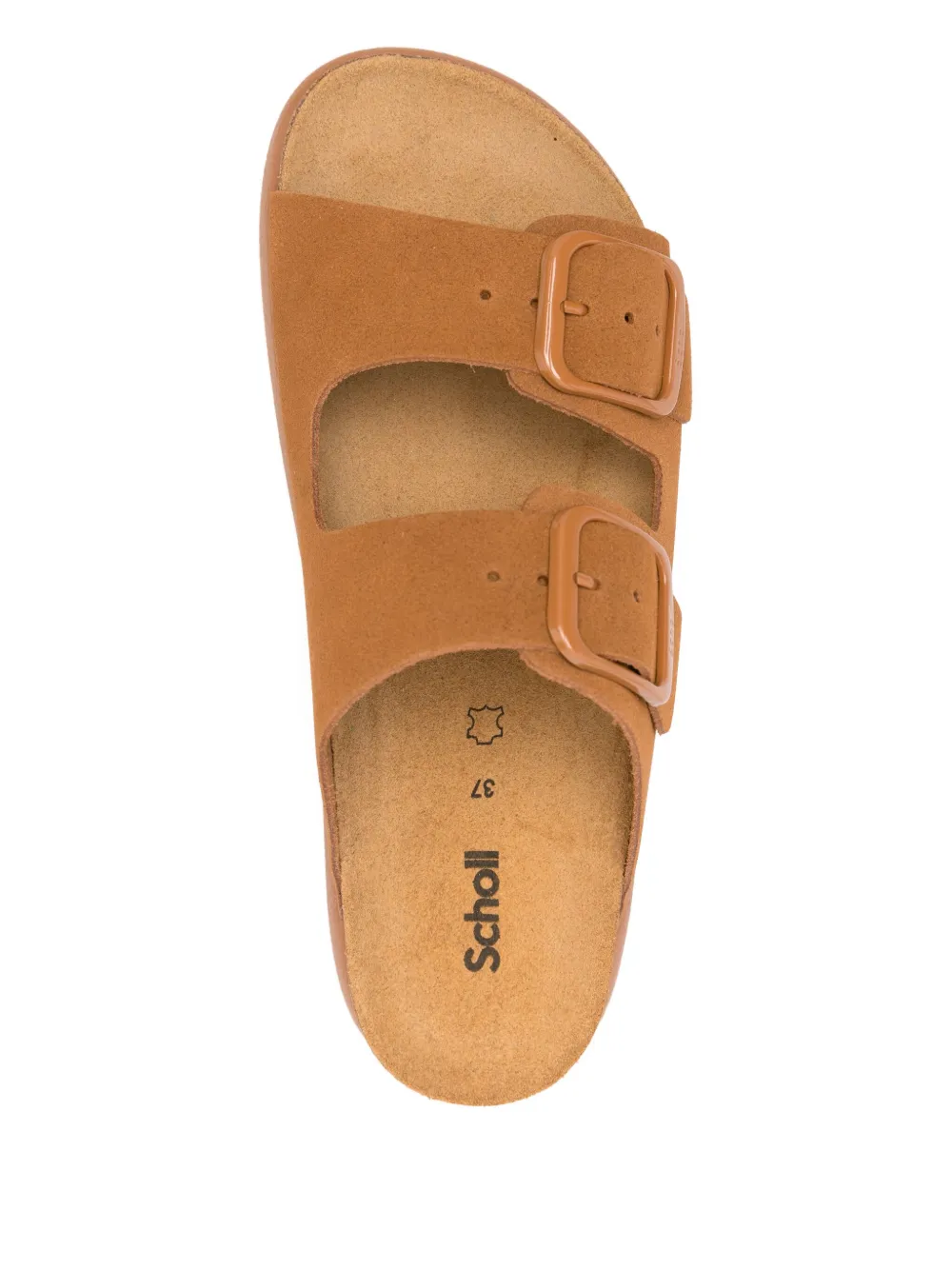 Scholl double-buckle sandals Brown
