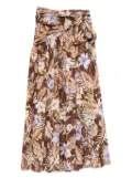ZIMMERMANN Coco bow-detail maxi skirt - Brown