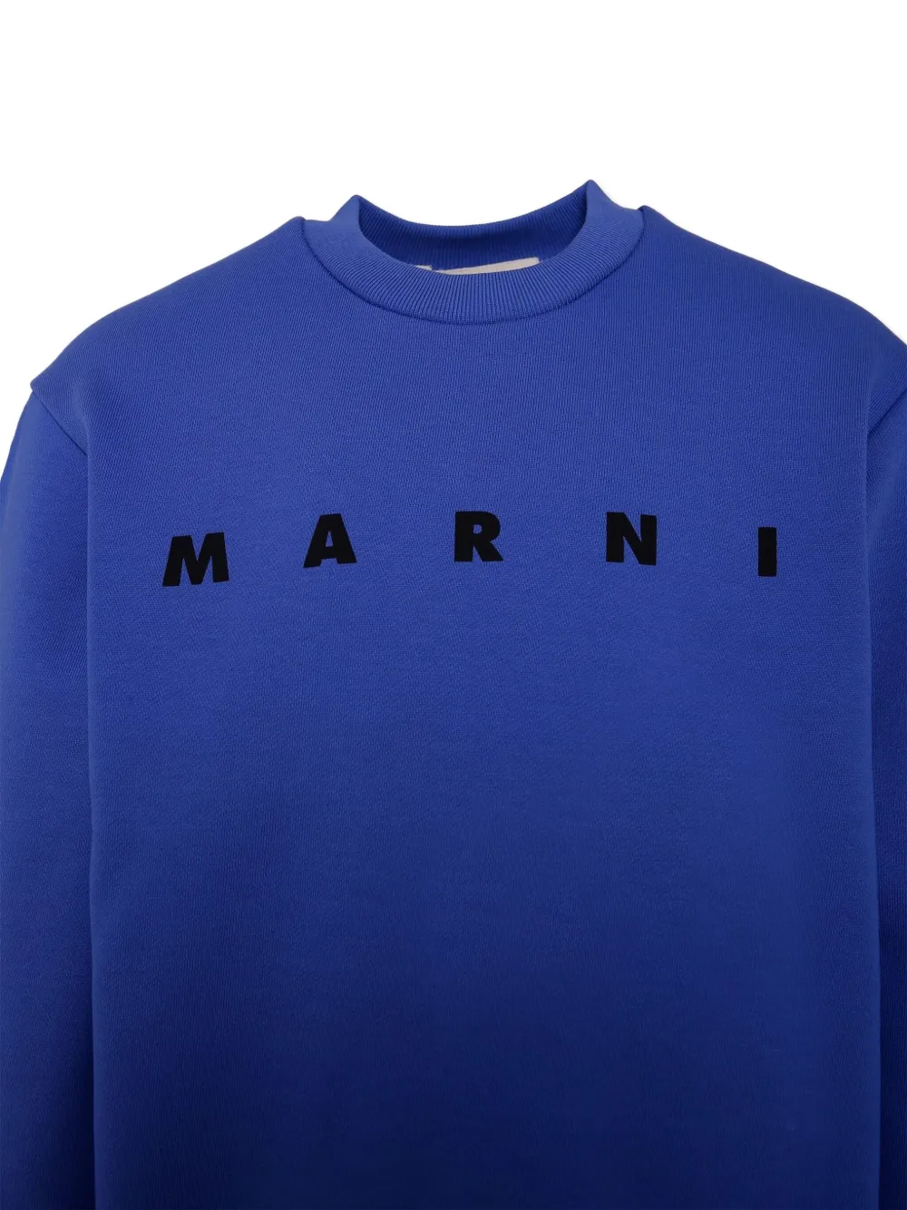Marni Kids logo-lettering sweatshirt Blauw