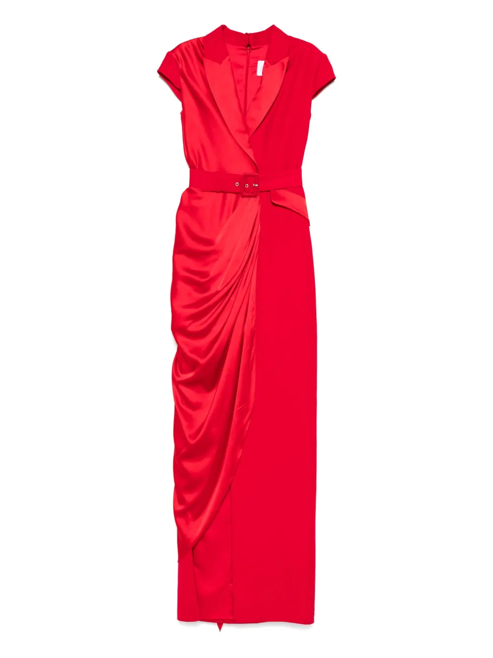 SILK LOVE & LACE Asymmetrische jurk Rood