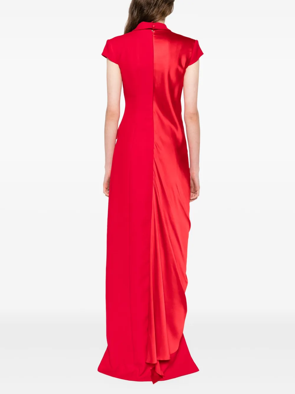 SILK LOVE & LACE Asymmetrische jurk Rood