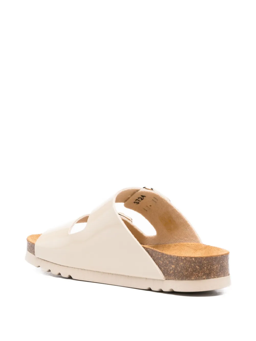 Scholl double-buckle leather sandals Neutrals
