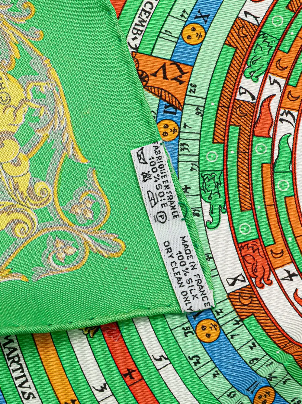 Pre-owned Hermes 20th Century Astrologie Dies Et Hore Silk Scarf Scarves