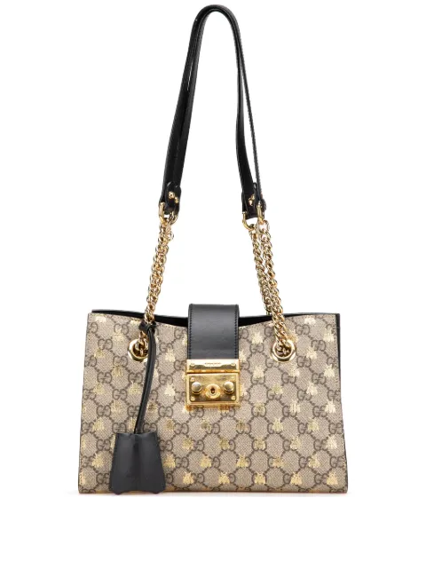 Gucci Pre-Owned 2016-2024 kleine GG Supreme Bee Padlock Tote Bag