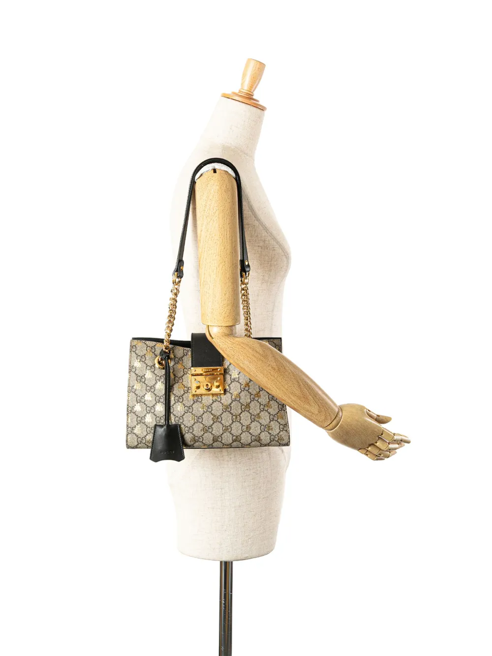 Gucci Pre-Owned 2016-2024 Small GG Supreme Bee Padlock tote bag | Pre-Owned | Image 2
