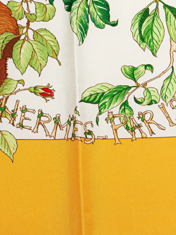 エルメス シルクスカーフ AU COEUR DES BOIS Hermès Pre-Owned 20th Century Au Coeur Des Bois シルク