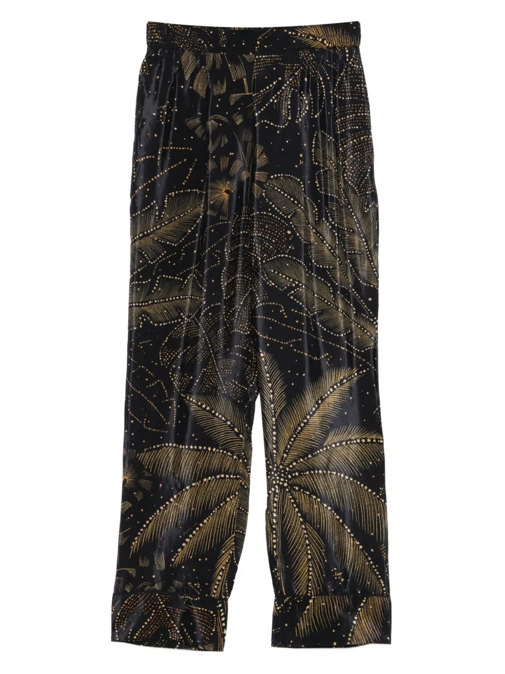 FARM Rio palm-tree print trousers | Black | Image 1