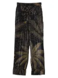 FARM Rio palm-tree print trousers - Black
