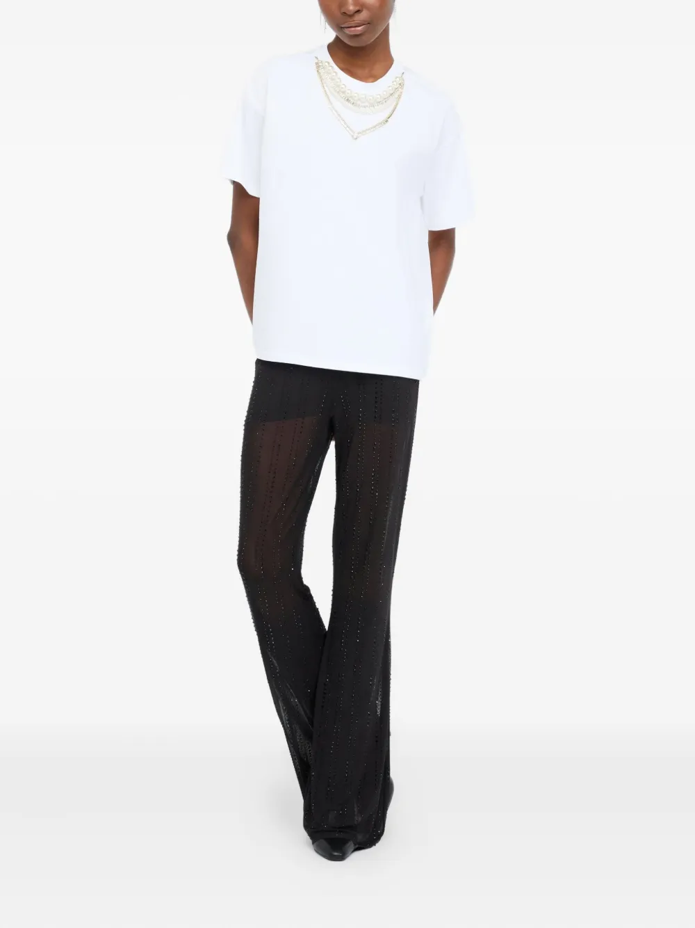 LIU JO T-shirt verfraaid met stras Wit