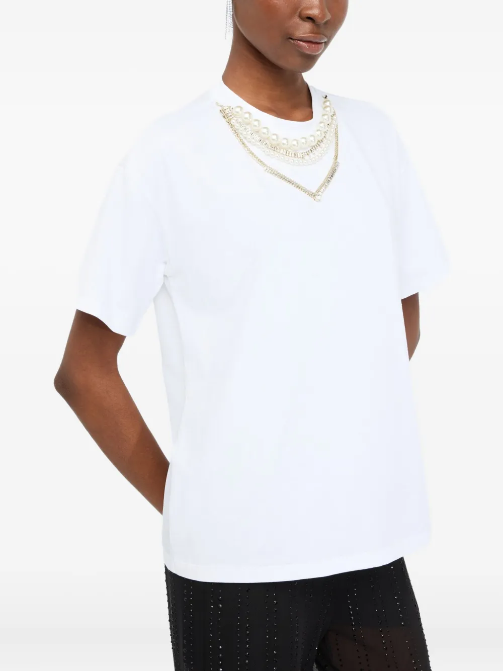 LIU JO T-shirt verfraaid met stras Wit
