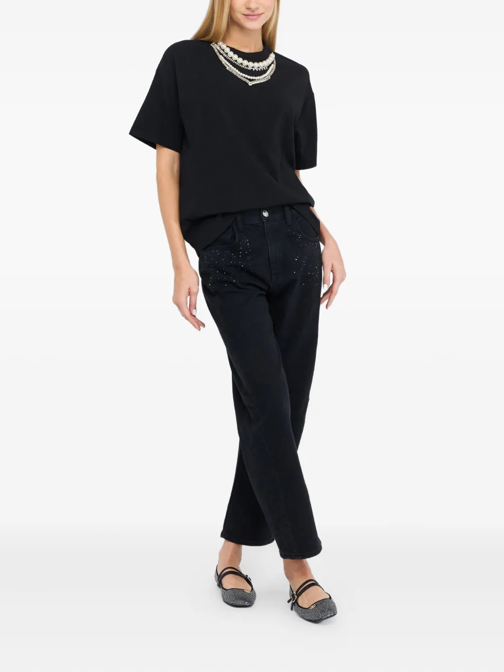 LIU JO beaded-neckline T-shirt | T-Shirts & Jersey Shirts | Image 2