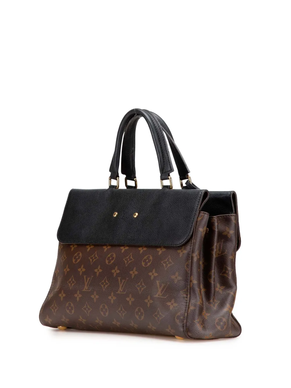 Pre-owned Louis Vuitton 2016 Monogram Venus Satchel In Black