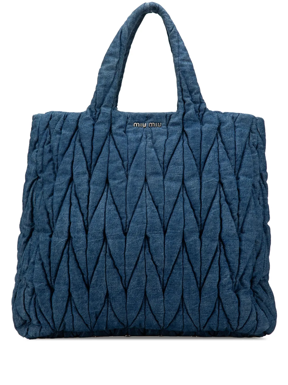 Miu Miu Pre-Owned 2000-2017 Matelasse Denim satchel | Blau | Image 1