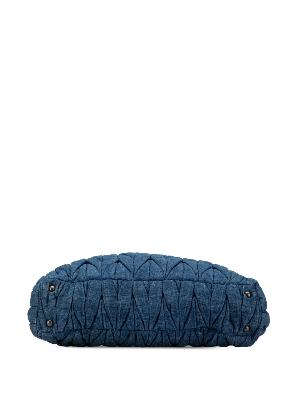 Pre-owned Miu Miu 2000-2017 Matelasse Denim Satchel