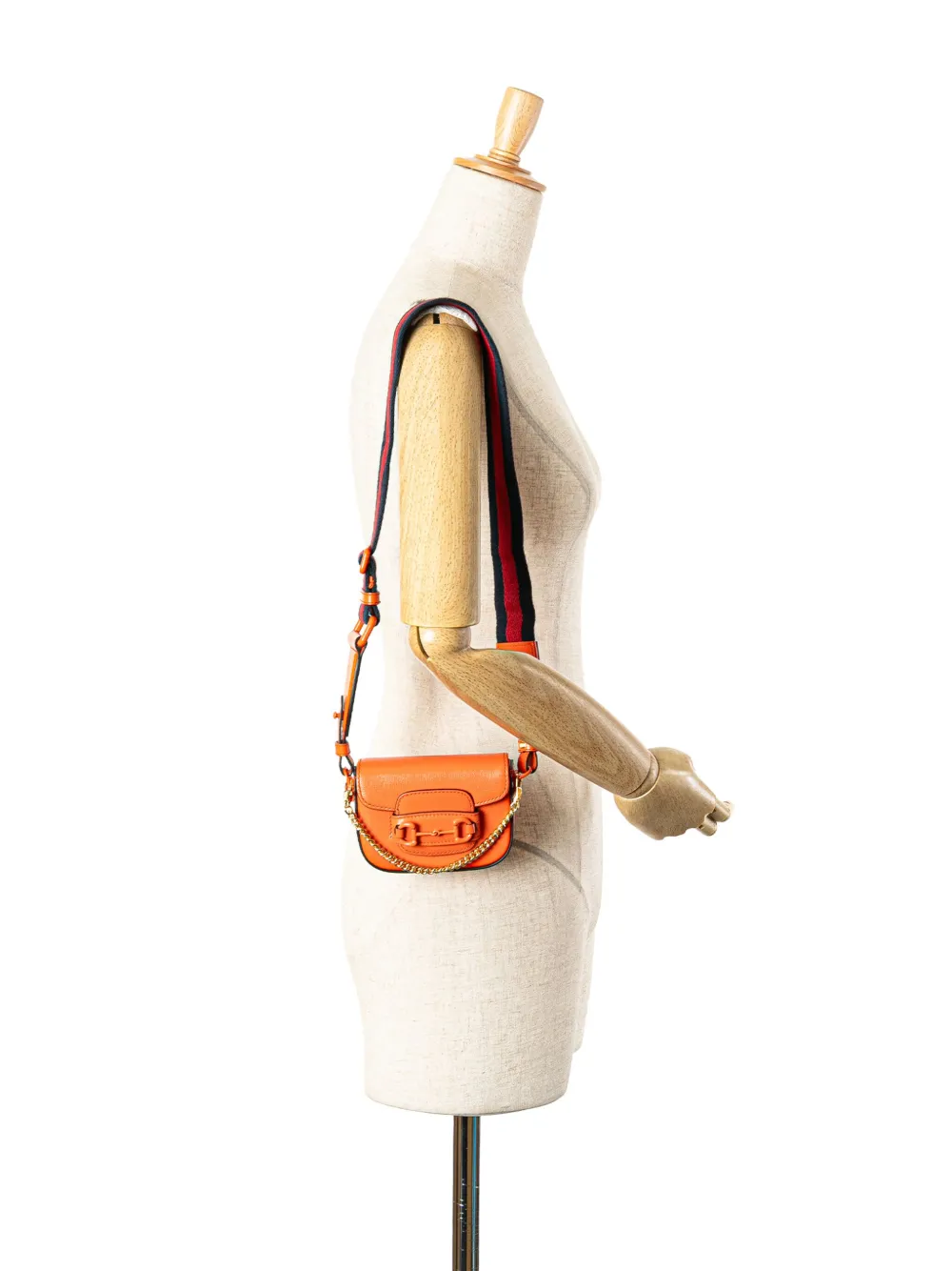 Gucci Pre-Owned 2016-2024 Mini Leather Horsebit 1955 Web satchel | Pre-Owned | Image 2