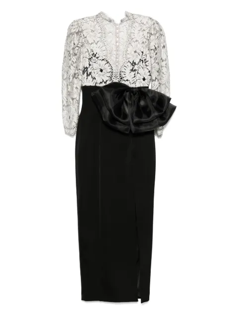 SILK LOVE & LACE lace-bow dress