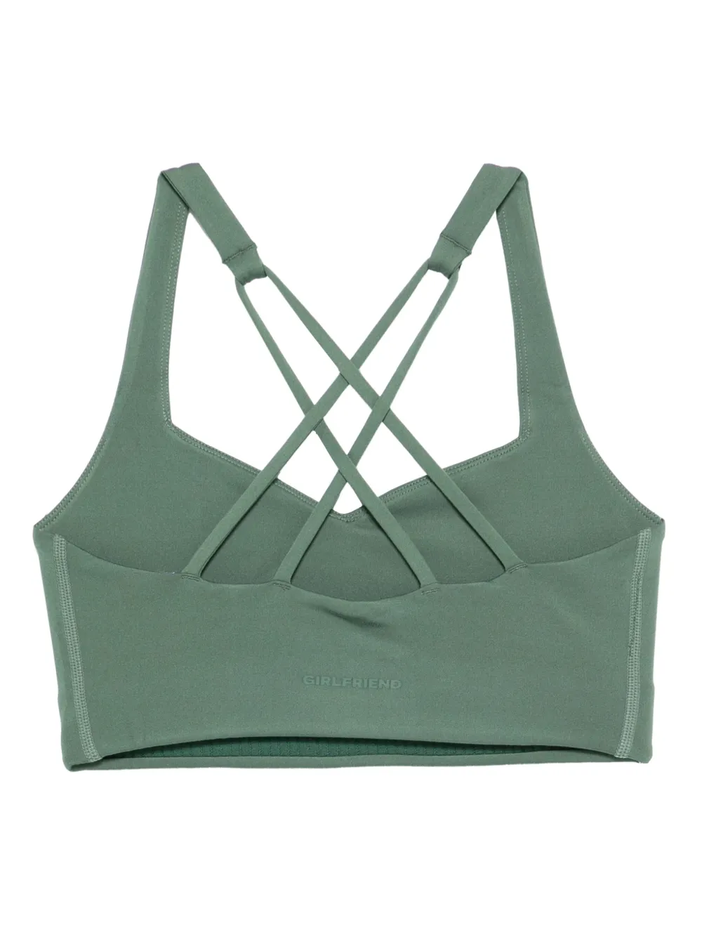 Girlfriend Collective Riley sport-bh met sweetheart hals Groen
