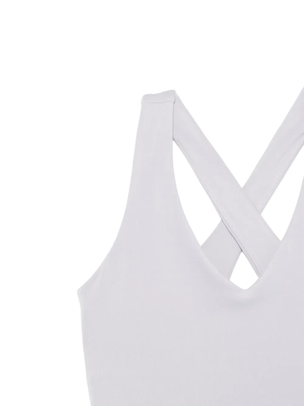 Girlfriend Collective Zoe tanktop met gekruiste rug Paars