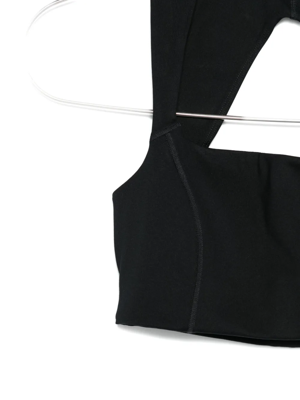 Girlfriend Collective Natalie Cut-out Sports Bra In Black