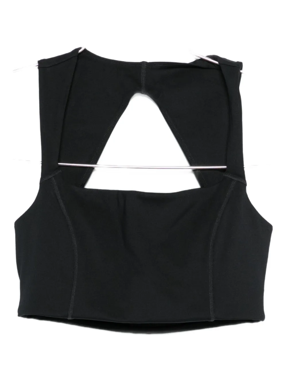 Girlfriend Collective Natalie Cut-out Sports Bra In Black